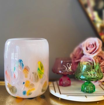 Lila Cam Vazo 18x22cm