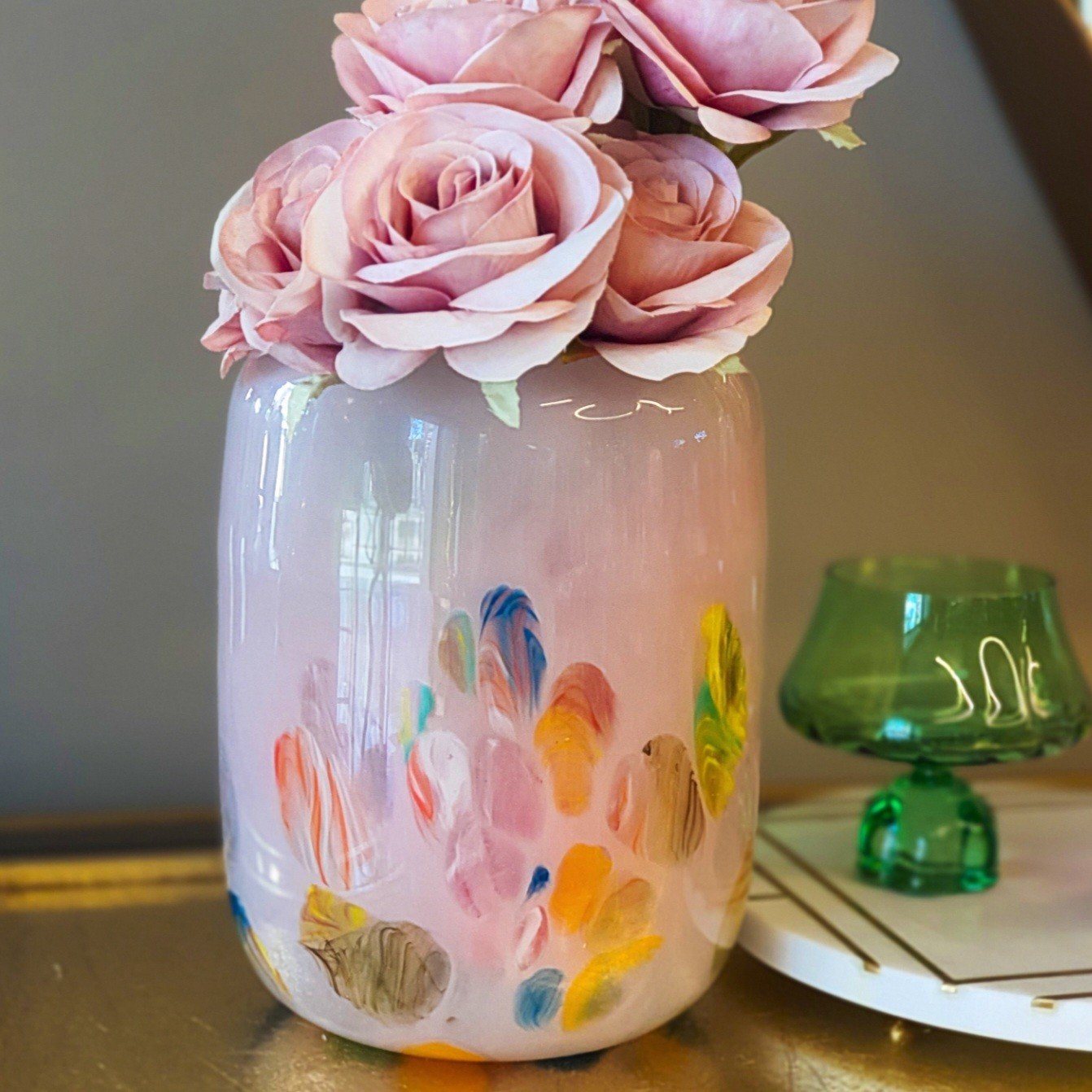 Lila Cam Vazo 18x22cm