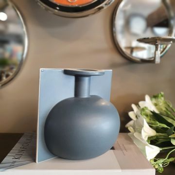 Lip Koyu Gri Küçük Vazo