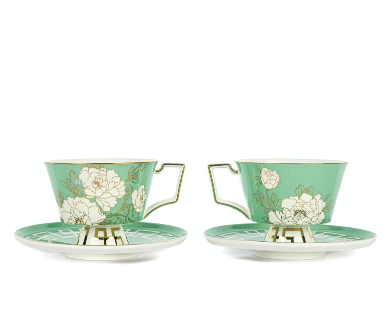 Peonia Yeşil 2li Çay Fincanı Seti 240cc