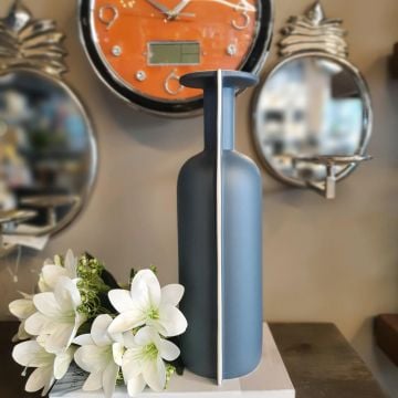 Lip Koyu Gri Büyük Boy Vazo