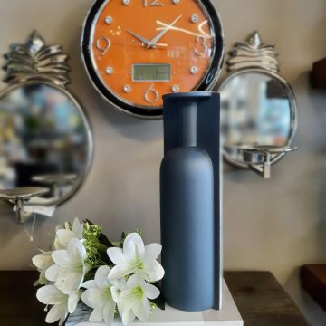 Lip Koyu Gri Büyük Boy Vazo