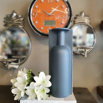 Lip Koyu Gri Büyük Boy Vazo