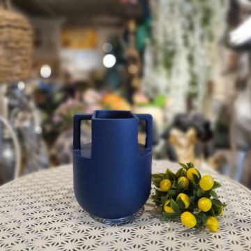 Handle Mavi Orta Boy Vazo