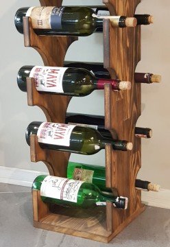 Malbec Wines Ayaklı 8'Li Şaraplık Üst Tablalı