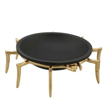 Gold-Siyah Dekoratif Yengeç Tabak