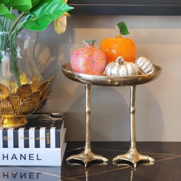 Flamingo Model Ayaklı Gold Sunumluk