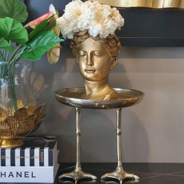 Flamingo Model Ayaklı Gold Sunumluk