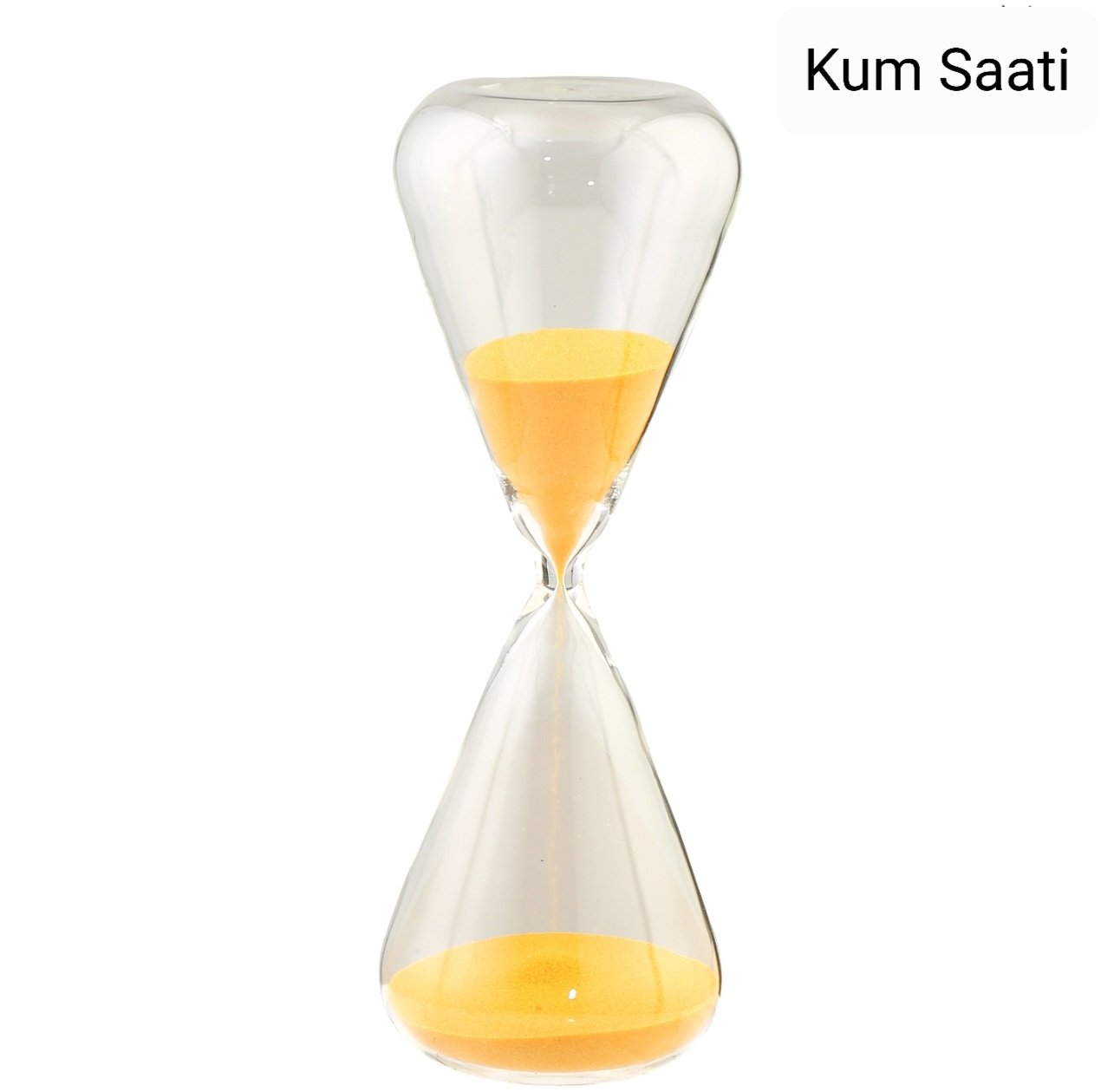 Cam Kum Saati Sarı Büyük Boy