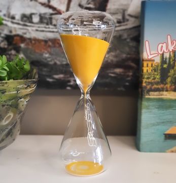 Cam Kum Saati Sarı Büyük Boy