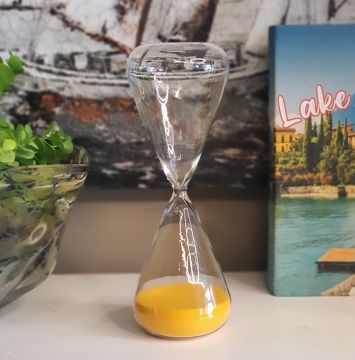 Cam Kum Saati Sarı Büyük Boy