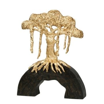 Gold & Siyah Yamaçta Ağaç Dekor