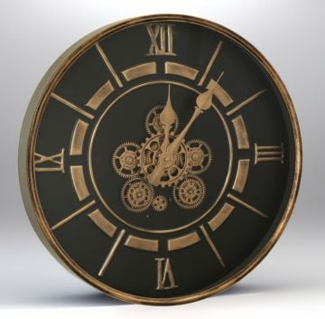 Antik Çarklı Duvar Saati 60 cm