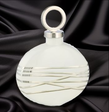 Arctic Beyaz Yuvarlak Kapaklı Vazo 32cm