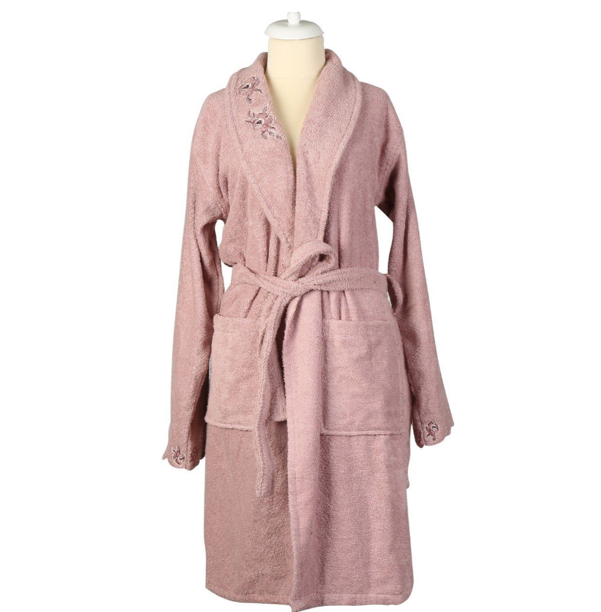 Marie Claire Paris Fiorella Micro Kadın Tek Bornoz Gül Kurusu L-XL