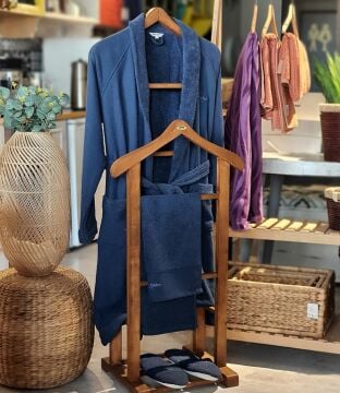 Marie Claire Paris Marcel Erkek Bornoz Set Lacivert M-L