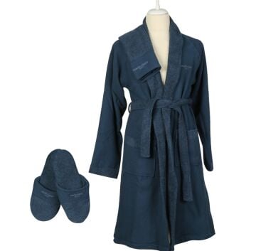 Marie Claire Paris Marcel Erkek Bornoz Set Lacivert M-L