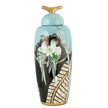 Polly Seramik Turkuaz Vazo 48 cm