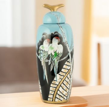 Polly Seramik Turkuaz Vazo 48 cm