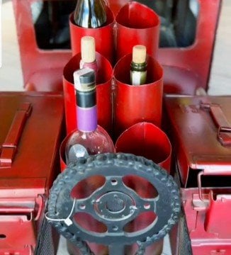 Vintage Araba Model Şaraplık-Orta Sehpa