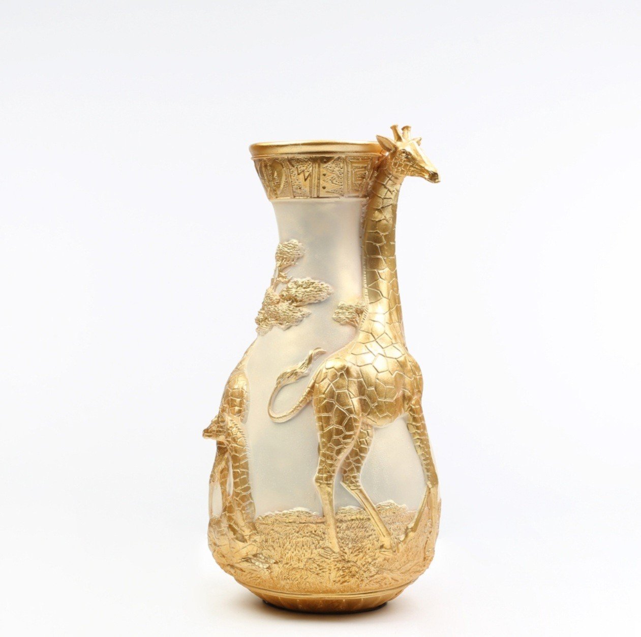 Altın Varak Renkli Zürafa Vazo