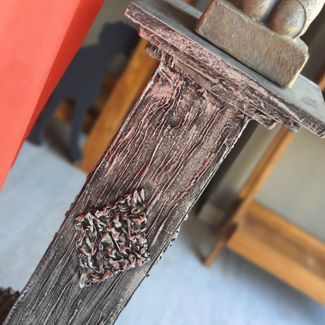 Gümüş Renk Polyester Sütun Orta Boy 79cm