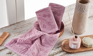 Marie Claire Paris Maya Jakarlı 3'Lü El Havlusu Gülkurusu