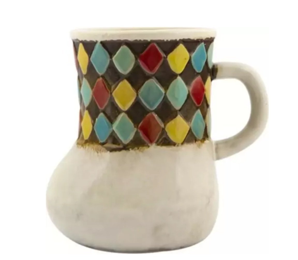 Slim Seramik Kupa Saksı & Kalemlik Krem