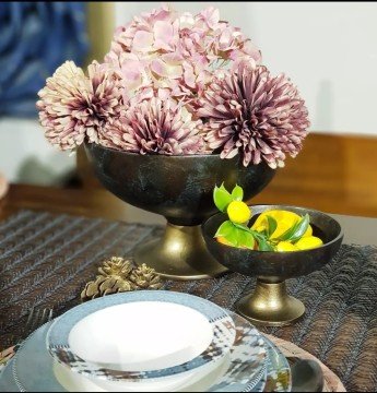 Antik Metal Eskitme Dekoratif Kase