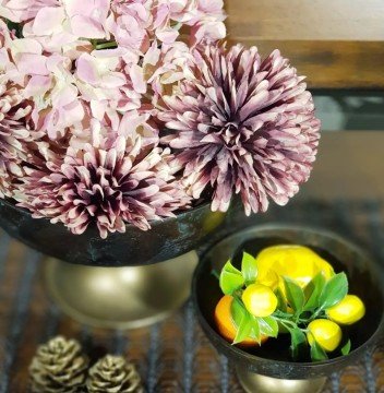 Antik Metal Eskitme Dekoratif Kase