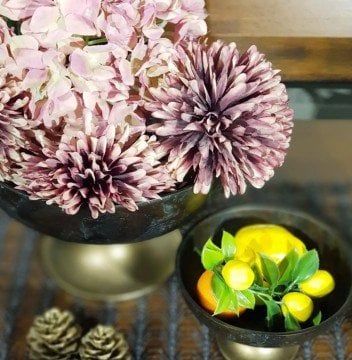 Antik Metal Eskitme Dekoratif Kase