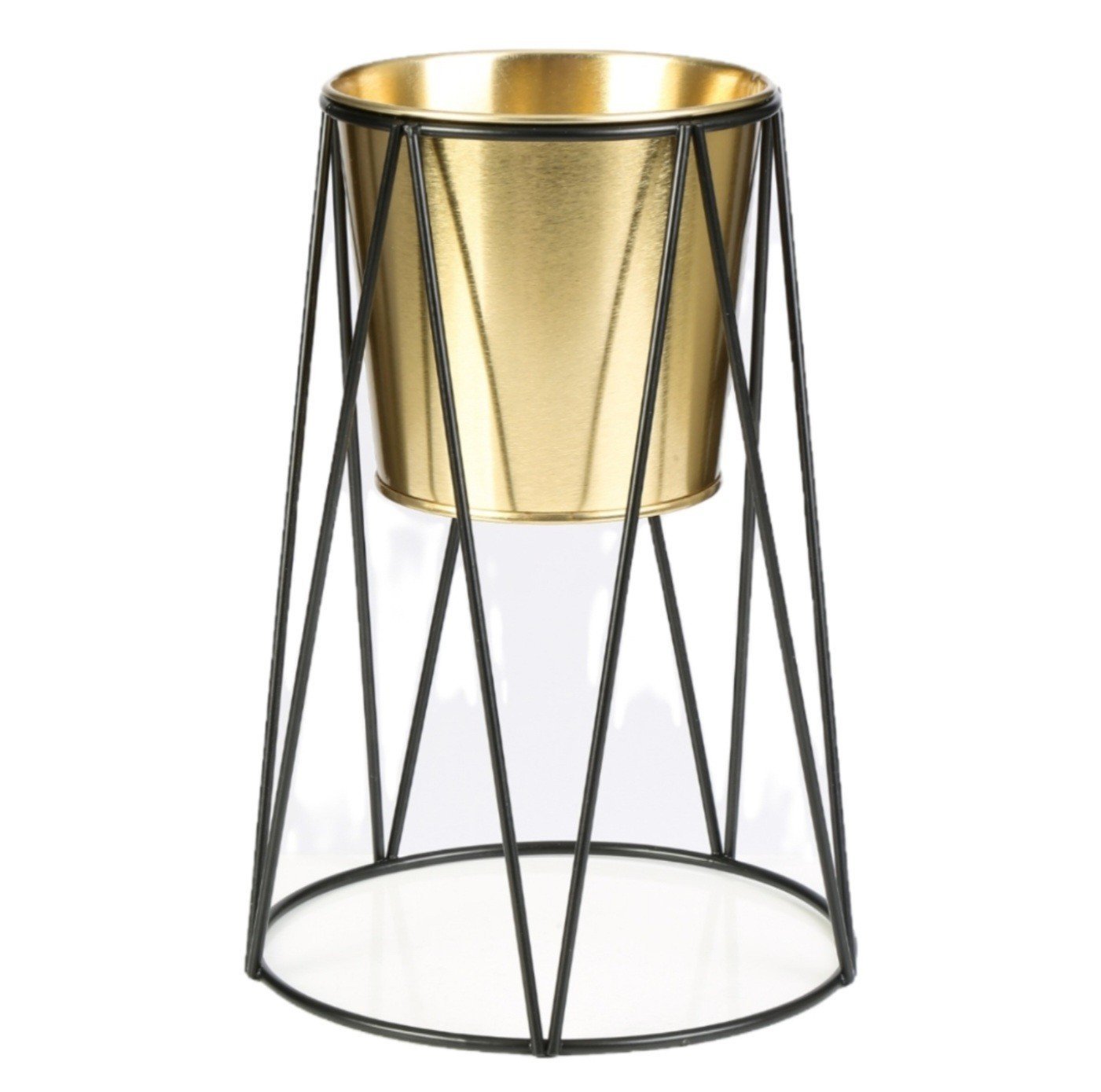 Metal Ayaklı Saksı Gold Küçük Boy