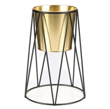 Metal Ayaklı Saksı Gold Küçük Boy