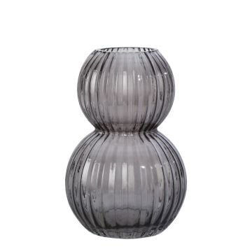 Gri Su Kabağı Model Cam Vazo Küçük Boy
