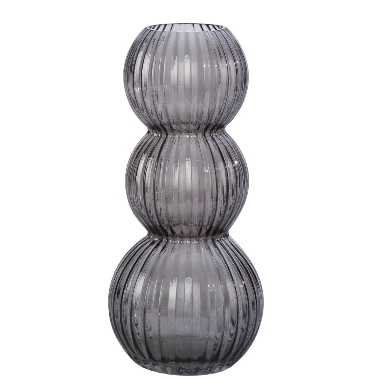 Gri Su Kabağı Model Cam Vazo Büyük Boy