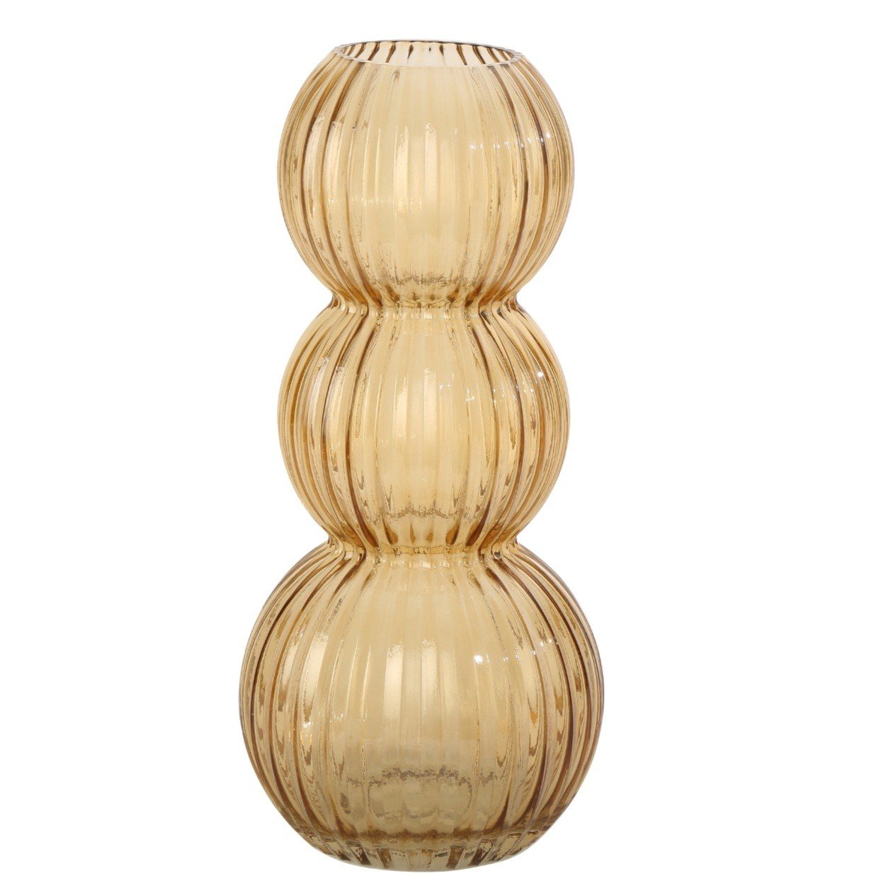 Sarı Su Kabağı Model Cam Vazo Büyük Boy