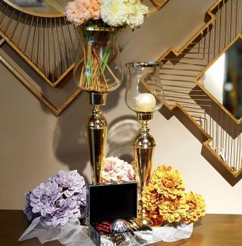 Altın Ayaklı İkili Şamdan