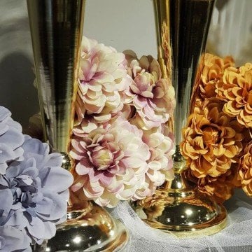 Altın Ayaklı İkili Şamdan