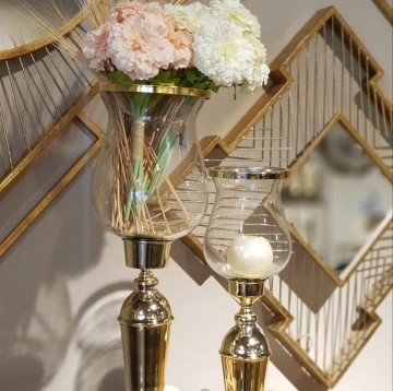 Altın Ayaklı İkili Şamdan