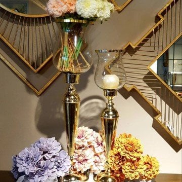 Altın Ayaklı İkili Şamdan