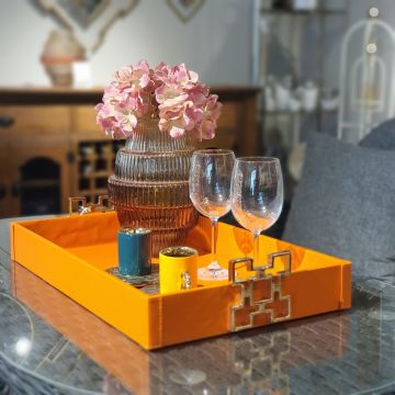 Dekoratif Deri Tepsi