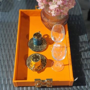 Dekoratif Deri Tepsi