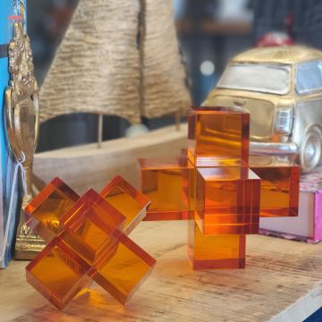 Molekül Model 2'Li Kristal Dekor