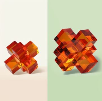 Molekül Model 2'Li Kristal Dekor