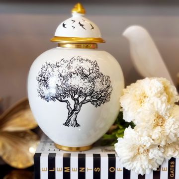 Ağaç Desenli Şah Küp Orta Boy 26 cm