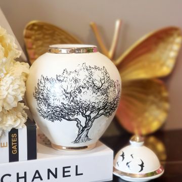 Ağaç Desenli Şah Küp Küçük Boy 21 cm