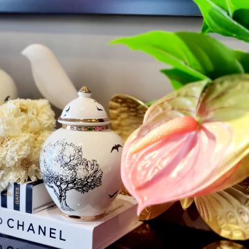 Ağaç Desenli Şah Küp Küçük Boy 21 cm