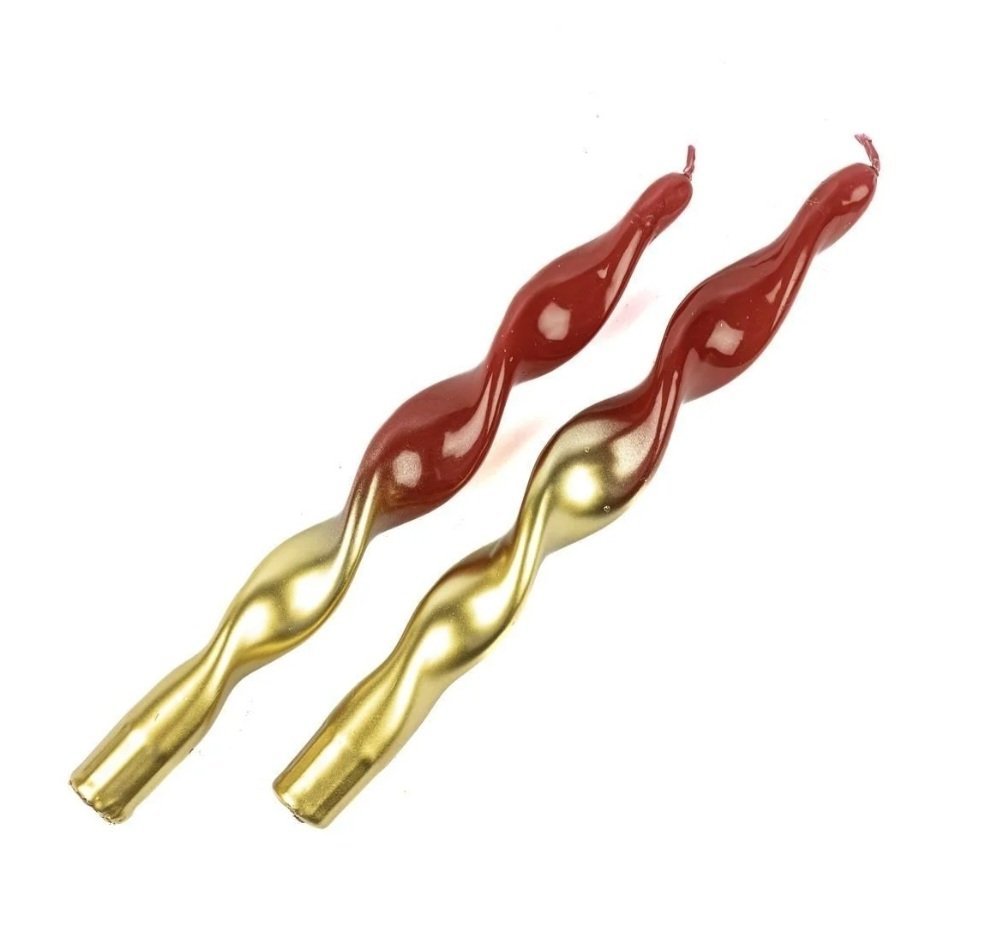 Gold Kırmızı 2li Mum 25cm