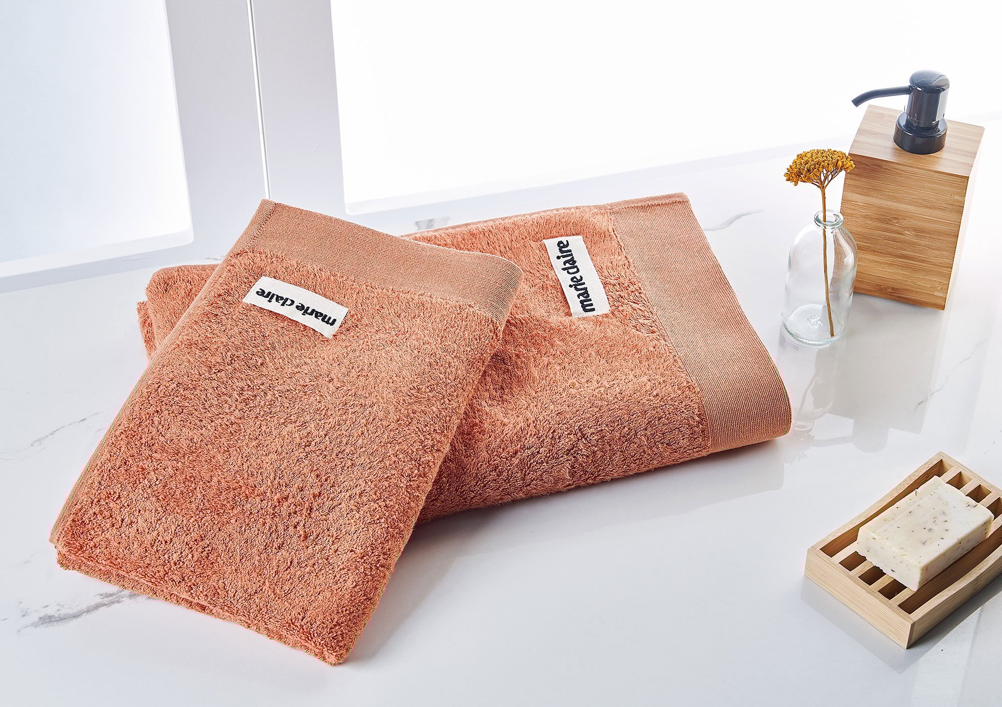 Marie Claire Paris Bambu Laure 2'Li Havlu Set Kiremit